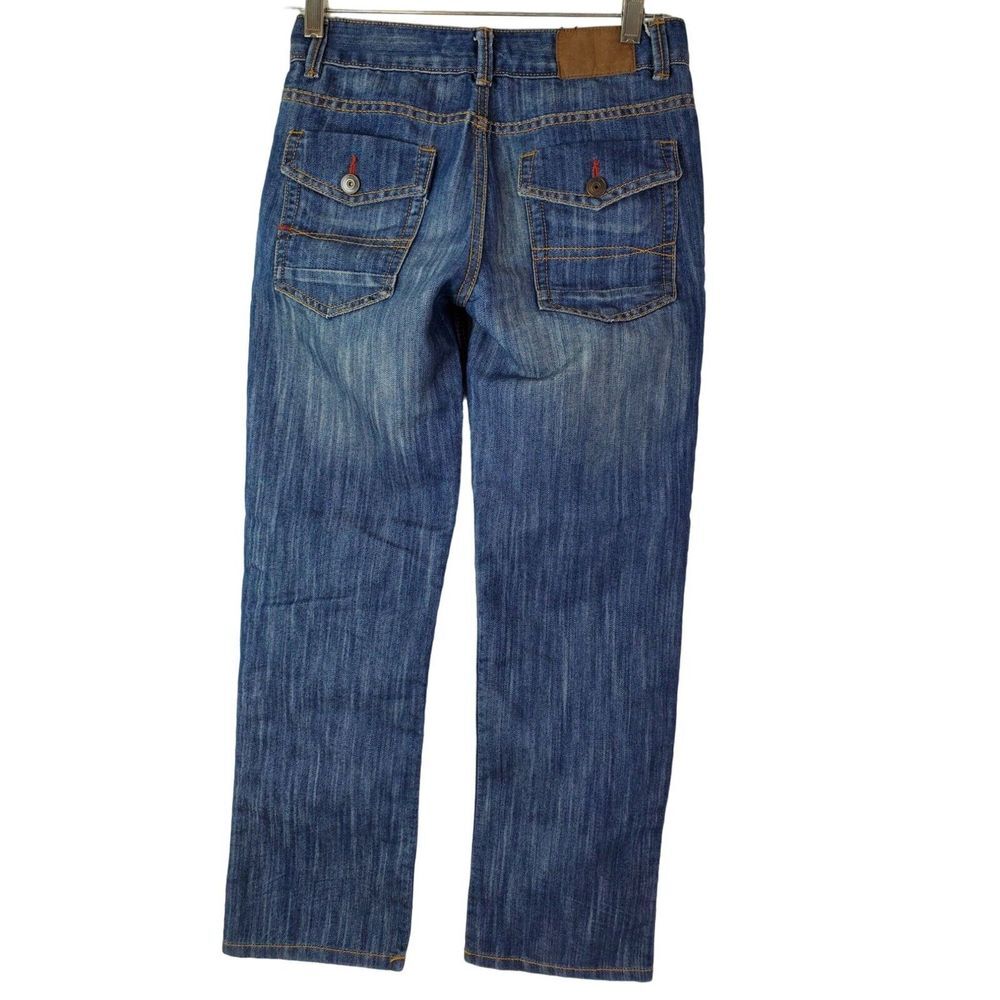 Tommy Hilfiger Girls Bootcut Denim Jeans Size 12 Medium Wash Flap Pocket